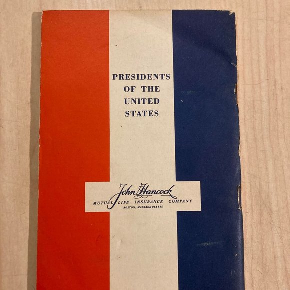 Presidentsof the United States Paperback John Hancock Mutual Life Insurance 1957 - Picture 2 of 4